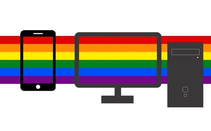 Apps e sites para celulares e computadores podem ser grandes ferramentas para promover a cidadania LGBT (Foto: Arte/Elson de Souza)