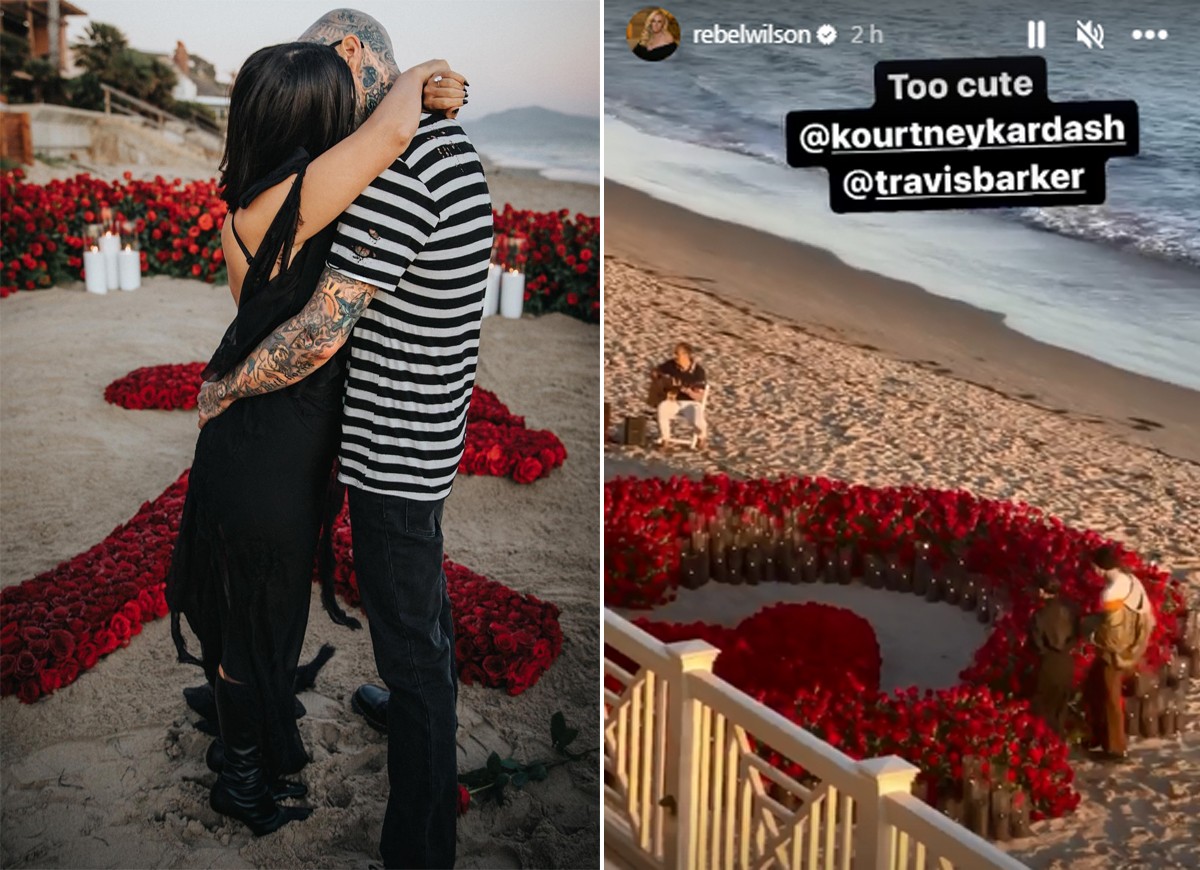 Travis Barker recria pedido de noivado no primeiro ano da data (Foto: Reprodução/Instagram)