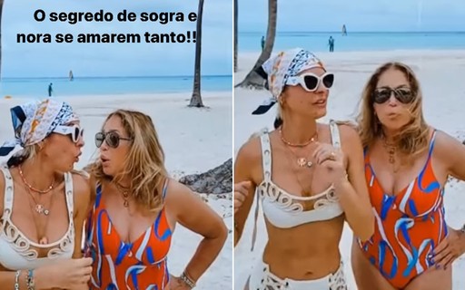 Susana Vieira aparece de maiô com a nora em Punta Cana 