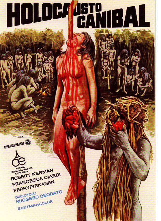 Poster de 'Holocausto Canibal' em sua versão na Espanha (Foto: Reprodução)
