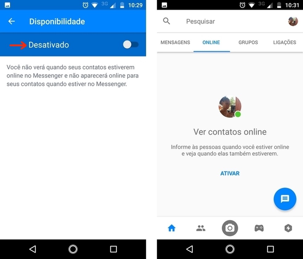 Como ocultar quando estiver online no Facebook Messenger 