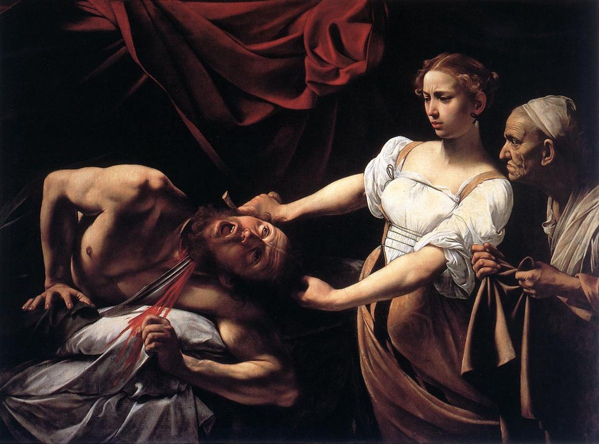 Caravaggio, Judite e Holofernes, óleo sobre tela, Galeria Nacional de Arte Antiga, Roma, Itália.
