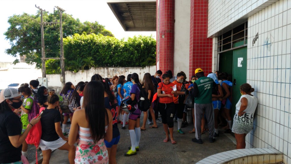 O evento esportivo acontecia em um ginásio esportivo na Rua 24 de Maio, no Centro de Fortaleza — Foto: Divulgação/Agefis