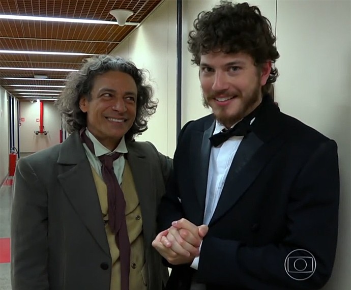 Caio Paduan e Luiz Carlos Vasconcelos falam sobre a cena de briga (Foto: Vídeo Show / Gshow)
