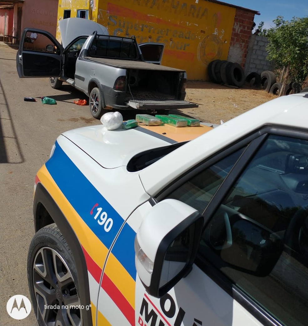 Carro também foi apreendido pela PM — Foto: Polícia Militar / Divulgação