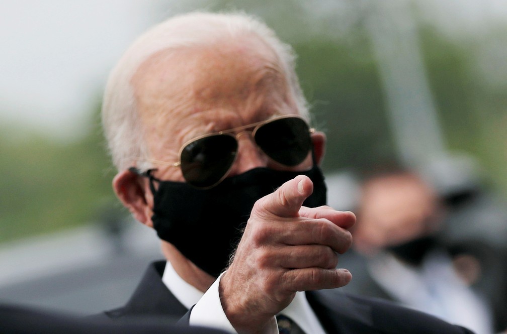 Joe Biden em evento público em 25 de maio de 2020 — Foto: Carlos Barria/Reuters