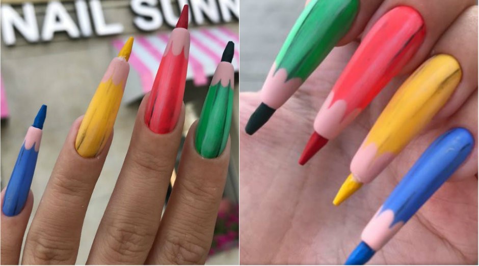 Nova moda na web, conheça as unhas lápis de cor (Foto: Reprodução)
