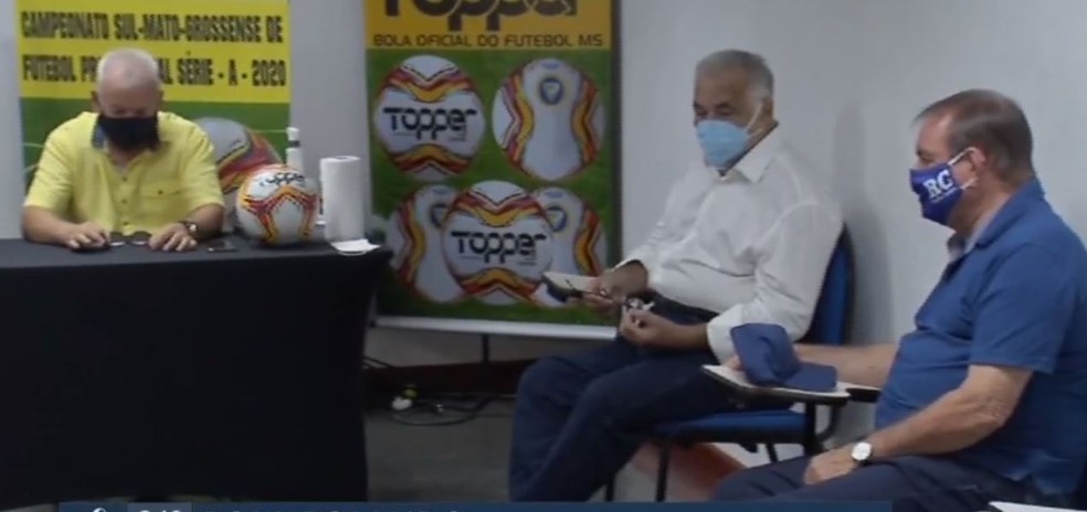 Reunião que definiu volta do Sul-Mato-Grossense — Foto: Reprodução/TV Morena