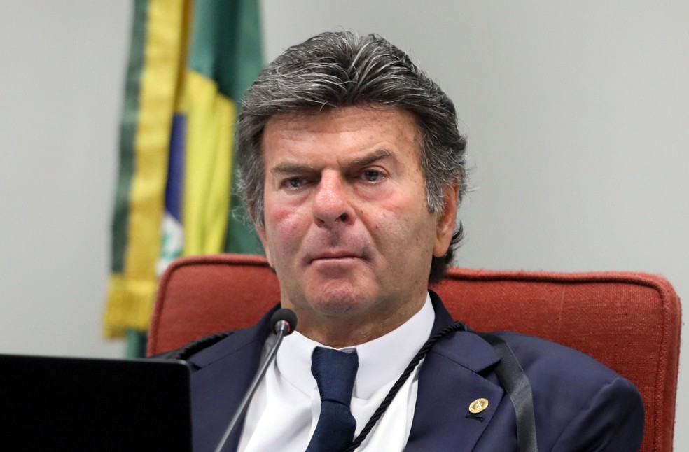 O ministro Luiz Fux em sessÃ£o da Primeira Turma do STF, em junho â€” Foto: Nelson Jr. / SCO/STF