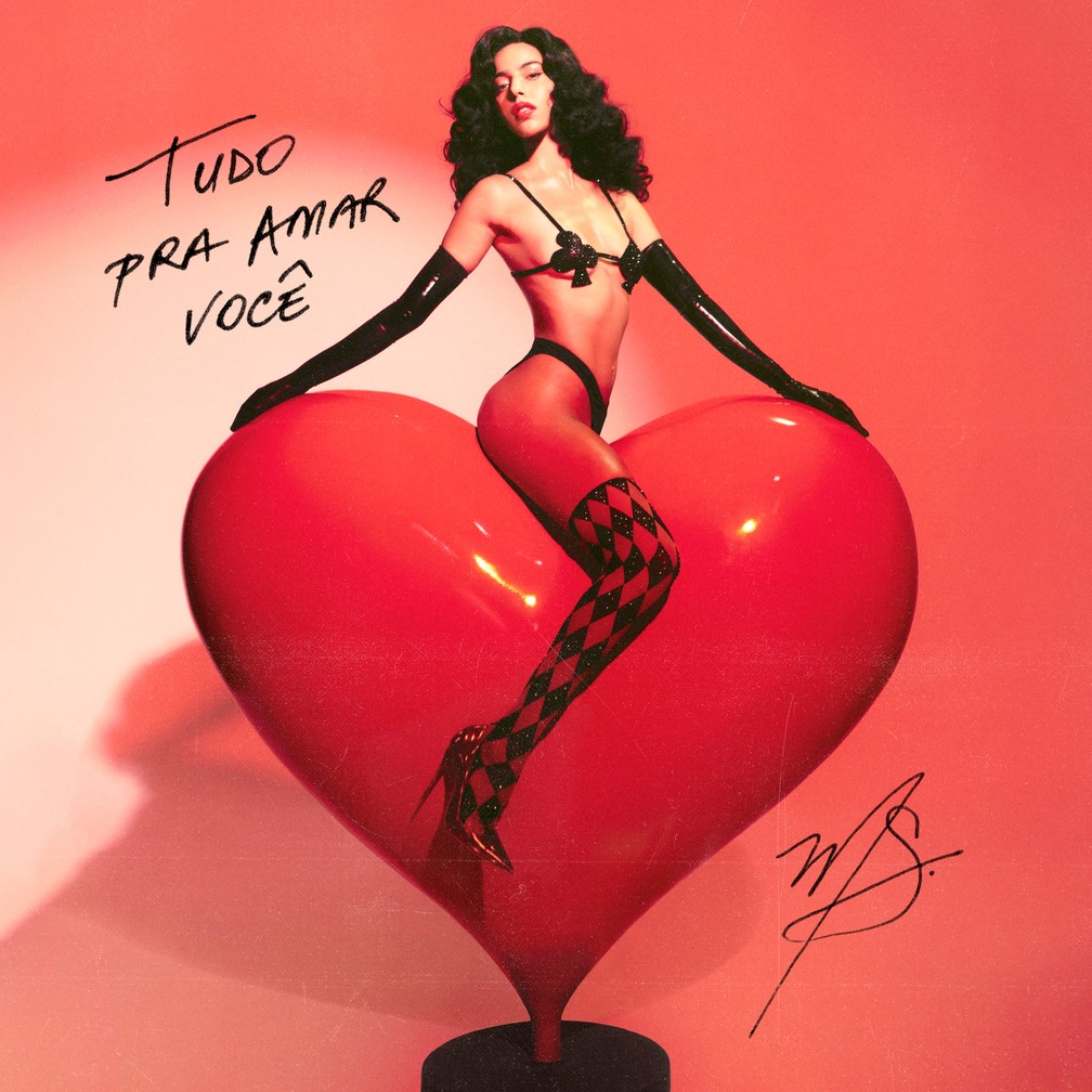 Capa do single 'Tudo pra amar você', de Marina Sena — Foto: Divulgação