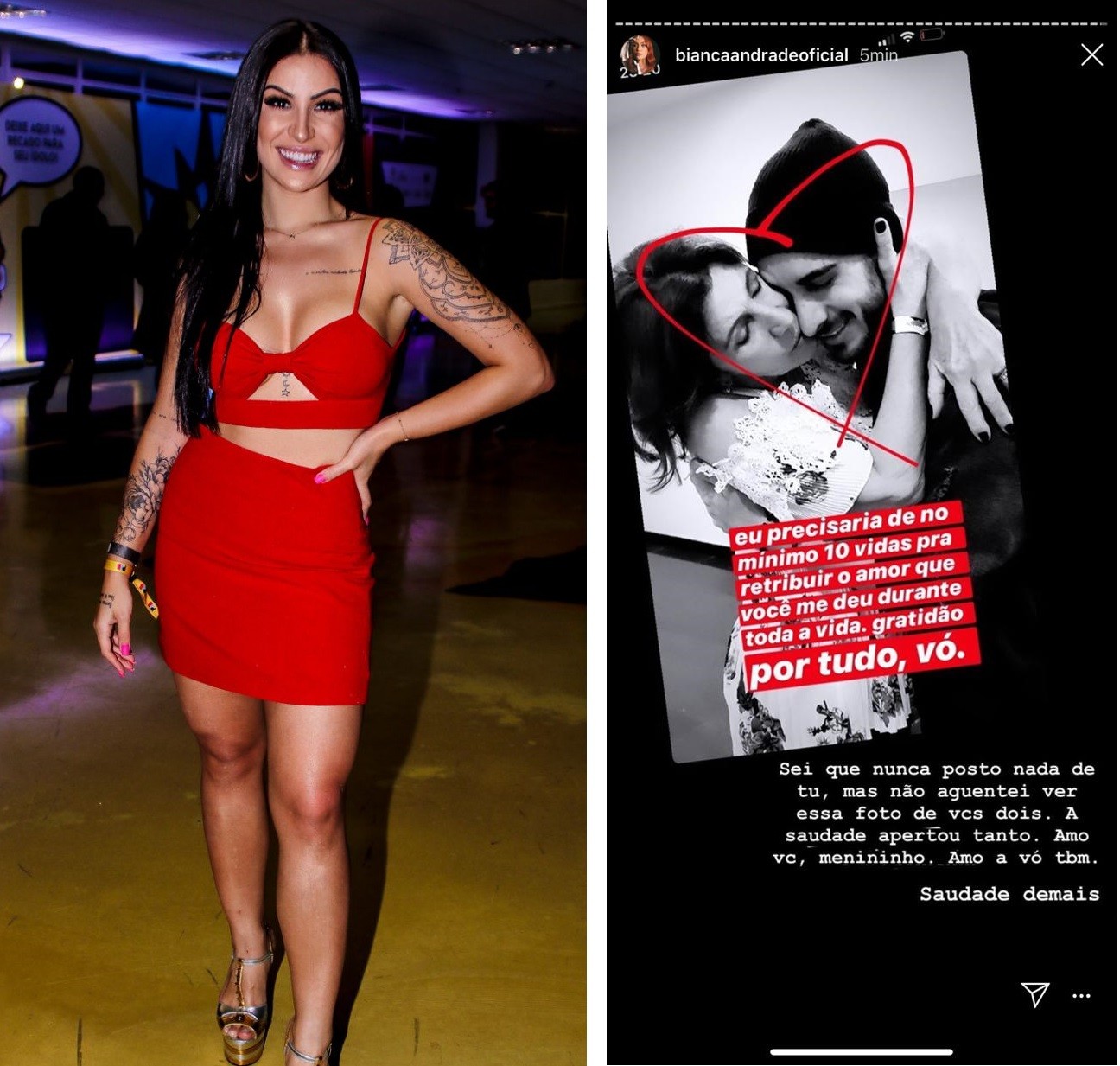 Bianca Andrade se declara para Diogo Melim (Foto: Reprodução/Instagram)
