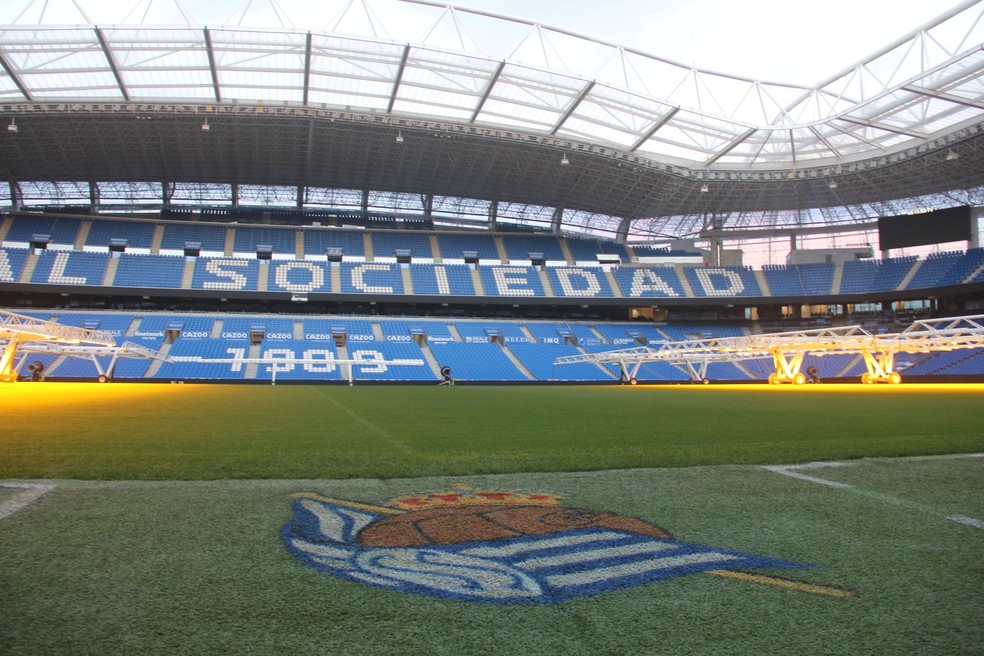 Reale Arena, estádio da Real Sociedad, também é candidato à sede da Copa de 2030 — Foto: Rodrigo Lois