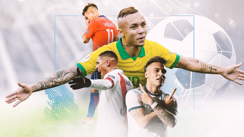 Copa AmÃ©rica tem 13 jogadores dividindo a artilharia; veja quem estÃ¡ na disputa