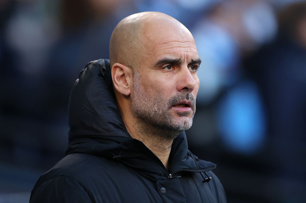 Pep Guardiola em ao no comando do Manchester City  Foto: Getty Images