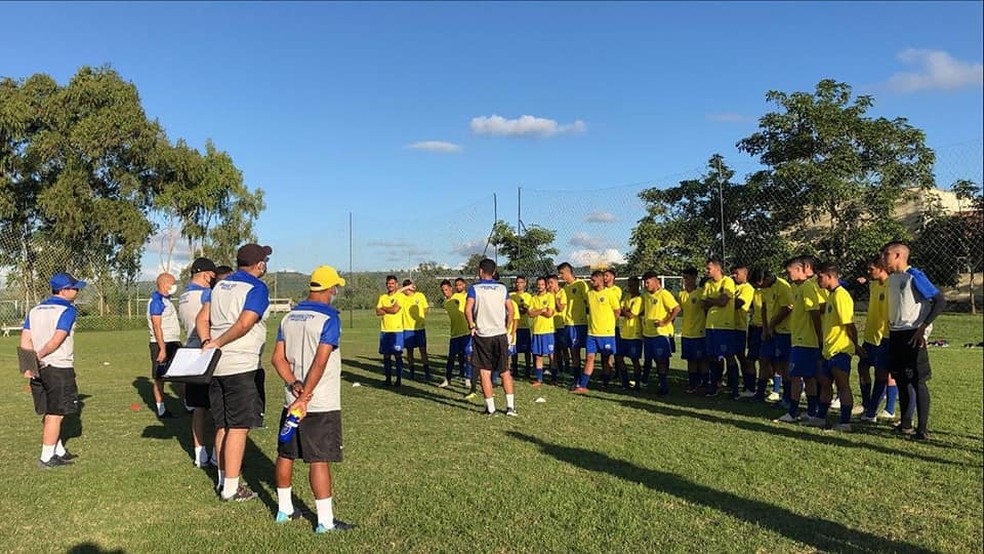 Caruaru City já está treinando no CT Ninho do Gavião — Foto: Ascom Caruaru City