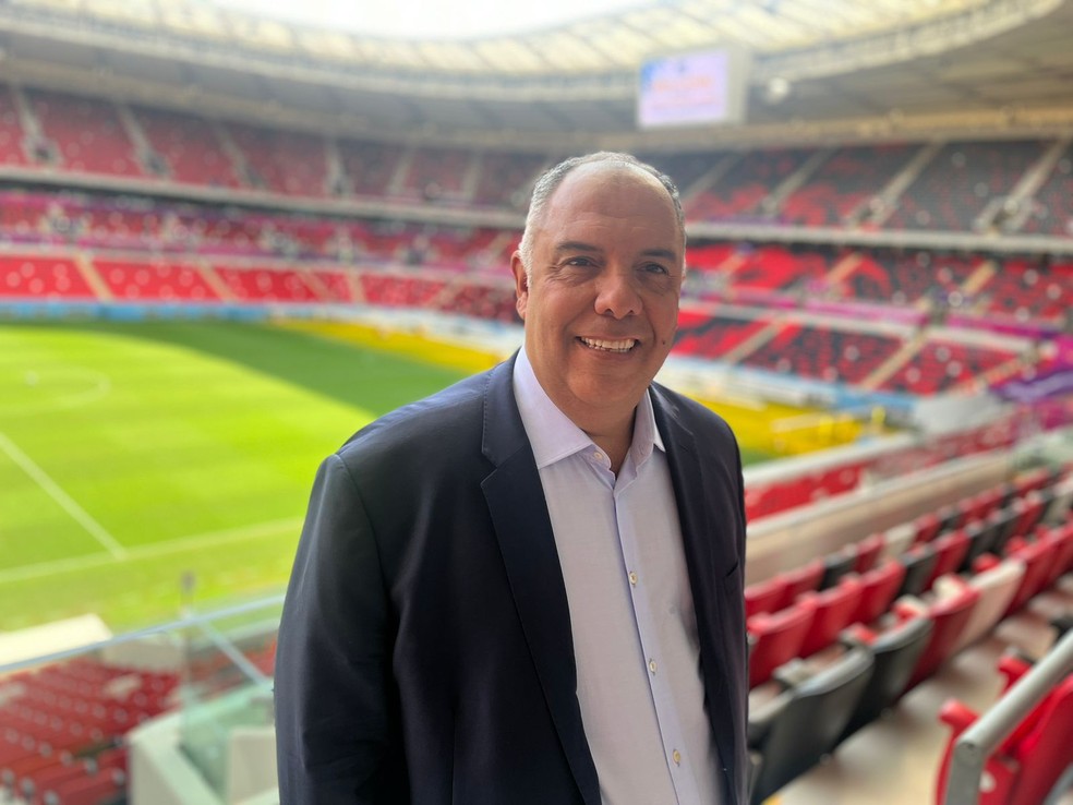Marcos Braz, VP do Flamengo, no Catar &mdash; Foto: Martin Fernandez