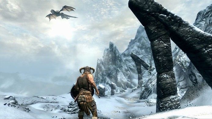 Viva uma grande aventura medieval e enfrente dragões no vasto mundo de The Elder Scrolls 5: Skyrim (Foto: Reprodução/Steam)