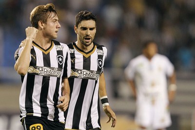 Luis Henrique e Rodrigo Pimpão, Botafogo 5 x 0 Sampaio Corrêa (Foto: Vitor Silva / SSPress)