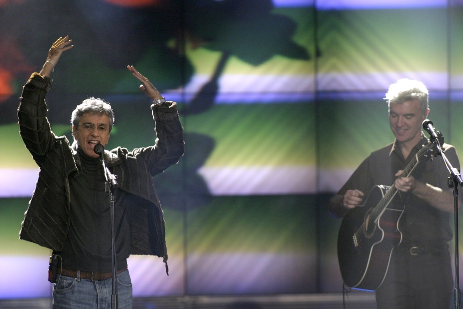 Caetano Veloso e David Byrne no Video Music Brasil 2004, da MTV