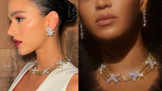 Bruna Marquezine repete colar valioso usado por Beyoncé com 755 diamantes