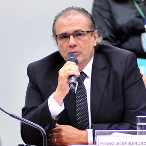 Pedro Barusco, durante seu depoimento à CPI da Petrobras (Foto: Zeca Ribeiro / Câmara dos Deputados)