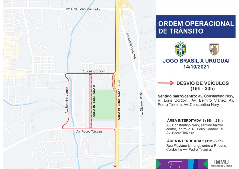 Tr&acirc;nsito no entorno da Arena da Amaz&ocirc;nia, em Manaus, ser&aacute; alterado por  conta do jogo do Brasil | Amazonas | G1