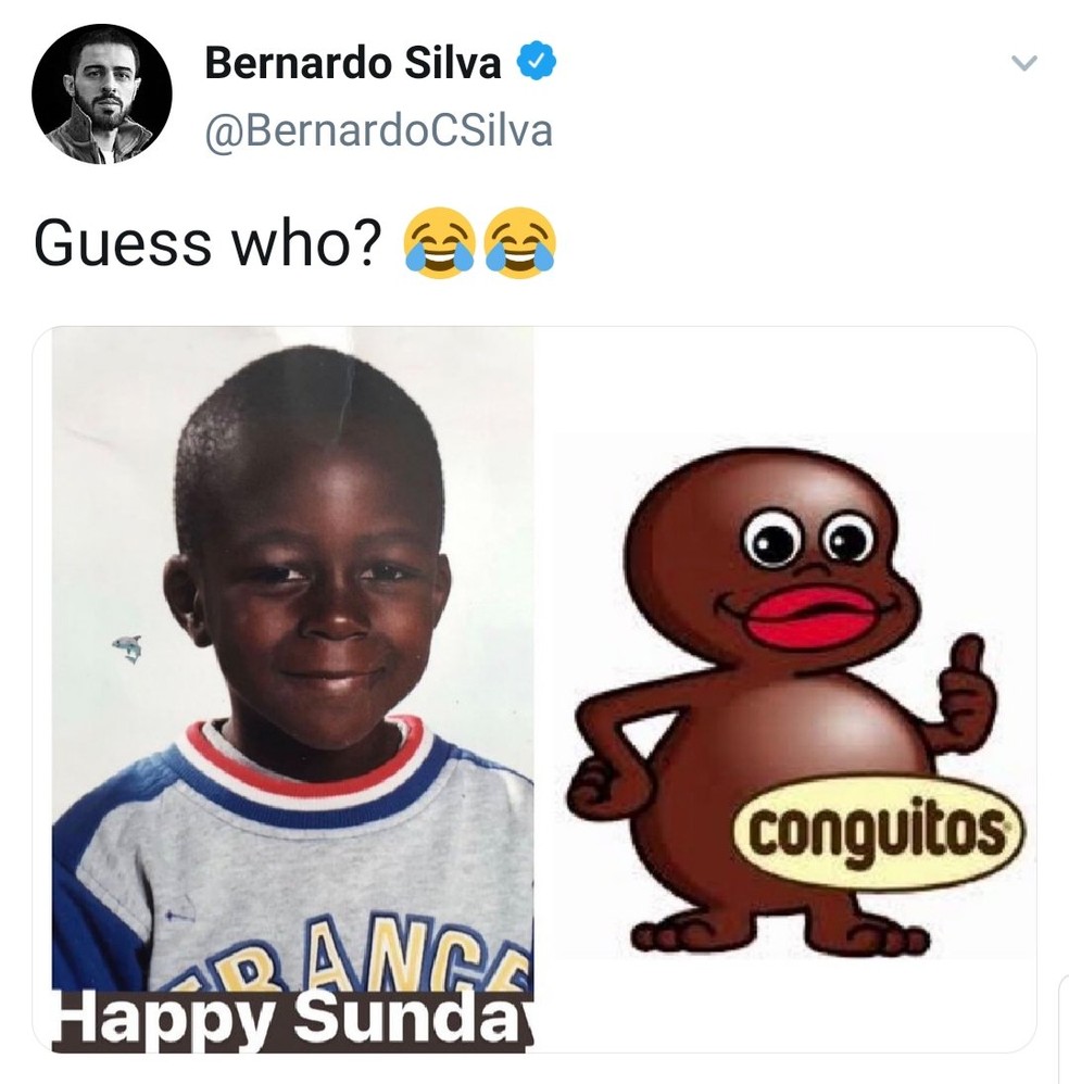 Publica&ccedil;&atilde;o de Bernardo Silva, do Manchester City, acusada de racista &mdash; Foto: Reprodu&ccedil;&atilde;o Twitter