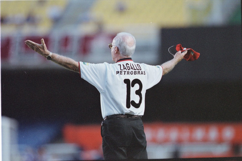 Zagallo era o treinador do Flamengo na conquista de 2001 — Foto: Agência O Globo