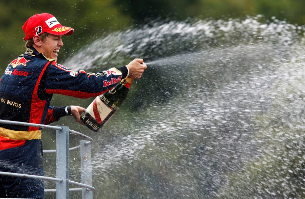 Primeira vitória de Vettel foi em 2008, quando venceu o GP da Itália  — Foto: Getty