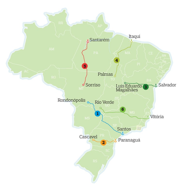 mapa_caminhos_da_safra_2014 (Foto: Globo Rural )