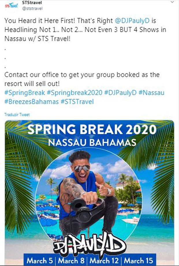 Coronavírus Festa de Spring Break nas Bahamas é mantida e web reage