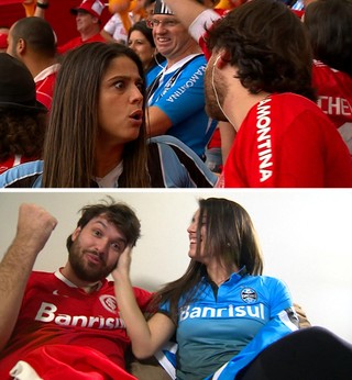 Casal que deu show de reações em último Gre-Nal voltará à torcida mista