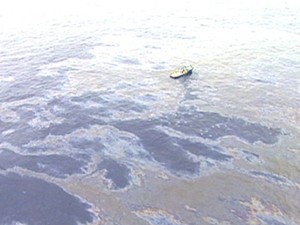 Segundo vazamento em poço da Chevron (Foto: Reprodução Globo News)