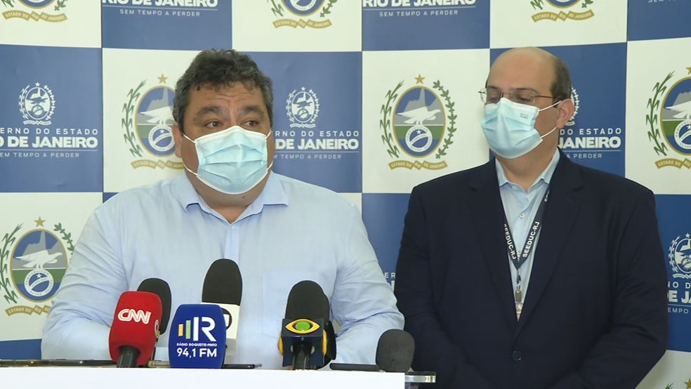 Secretários de Saúde e Educação do RJ justificaram a retomada das aulas presenciais. — Foto: Reprodução/TV Globo
