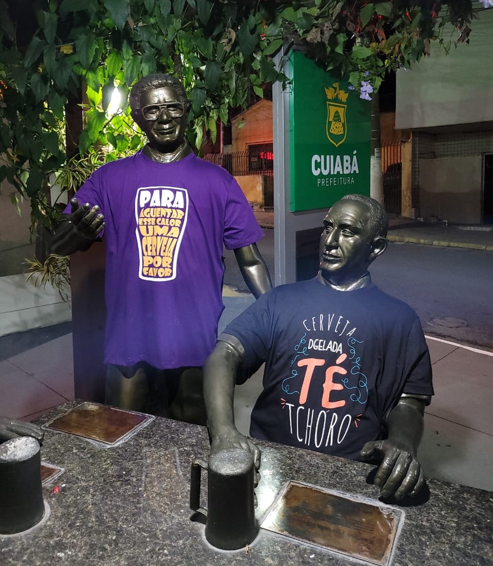 Falar cuiabano é estampado em camisetas — Foto: Letícia Corrêa/arquivo pessoal