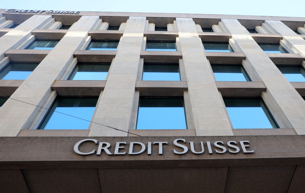 Fachada do Credit Suisse, em 15 de março de 2023 — Foto: Denis Balibouse/Reuters