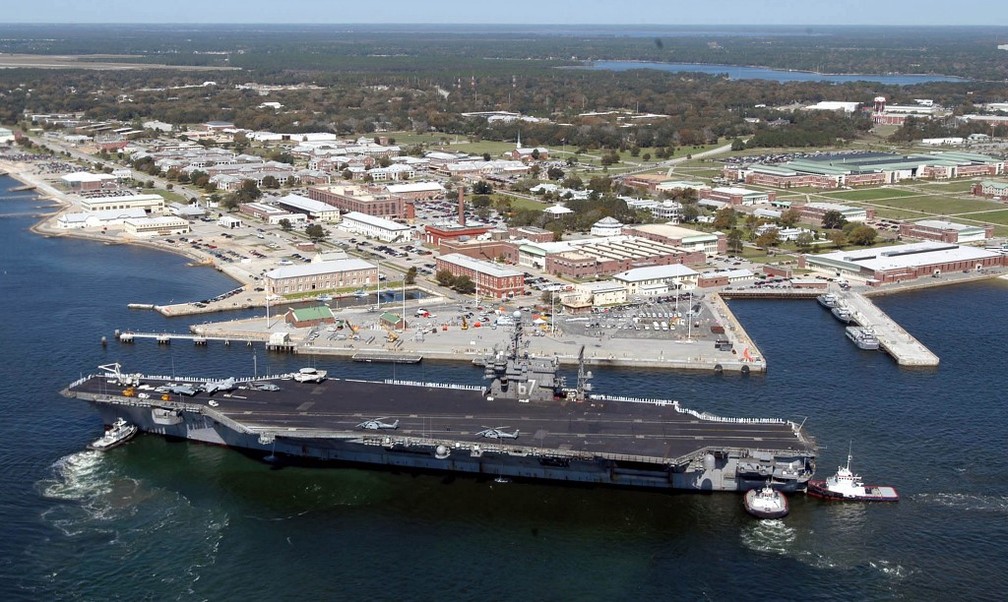 Base aeronaval de Pensacola, em imagem de arquivo — Foto: AFP/Patrick Nichols
