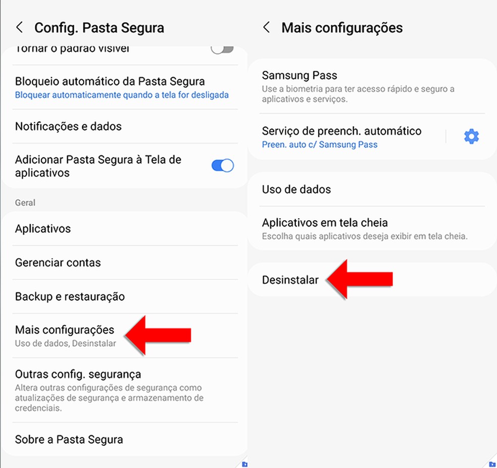 Como desinstalar a Pasta Segura — Foto: Reprodução/Willian Rodrigues