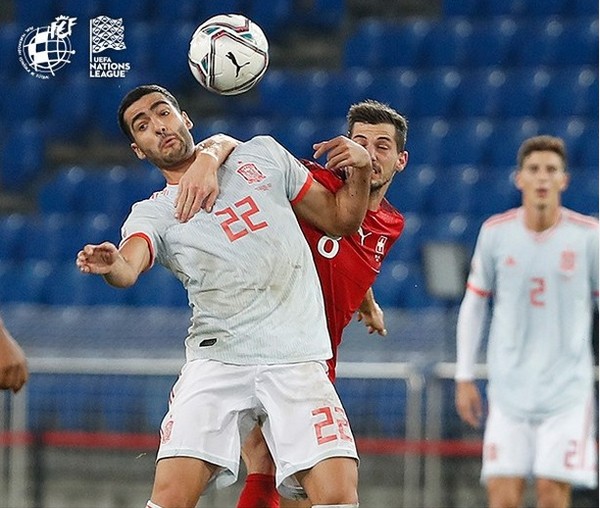 Espanha e Suíça empataram em 1 a 1 pela quinta rodada da fase de grupos da Liga das Nações da UEFA (Foto: Instagram)