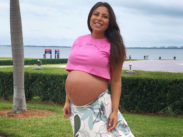 Andressa Ferreira está grávida de nove meses (Foto: Arquivo pessoal)