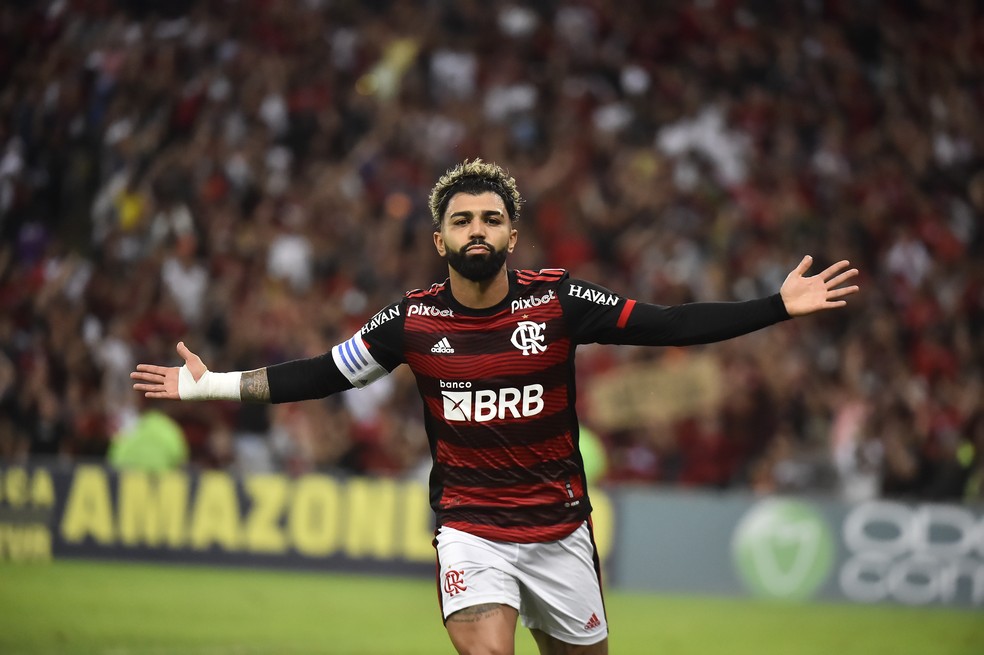 Gol, Gabigol, Flamengo x América-MG, Maracanã — Foto: André Durão/ge