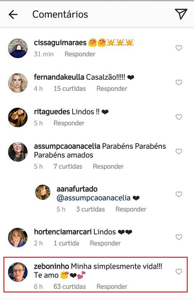 Boninho responde post romântico de Ana Furtado (Foto: Reprodução/Instagram)