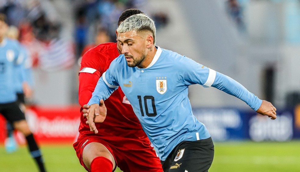 Arrascaeta &eacute; o atual jogador do elenco que mais ficou ausente por compromissos da sua sele&ccedil;&atilde;o  &mdash; Foto: Divulga&ccedil;&atilde;o/AUF