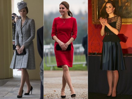 A barriguinha de Kate Middleton ainda não apareceu, mas ela está aguardando seu segundo bebê. A duquesa de Cambridge continua fazendo a linha clássica e gosta de peças que ficam na altura dos joelhos