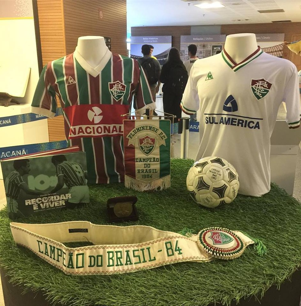 Itens do Fluminense em exposição no Maracanã (Foto: Divulgação)