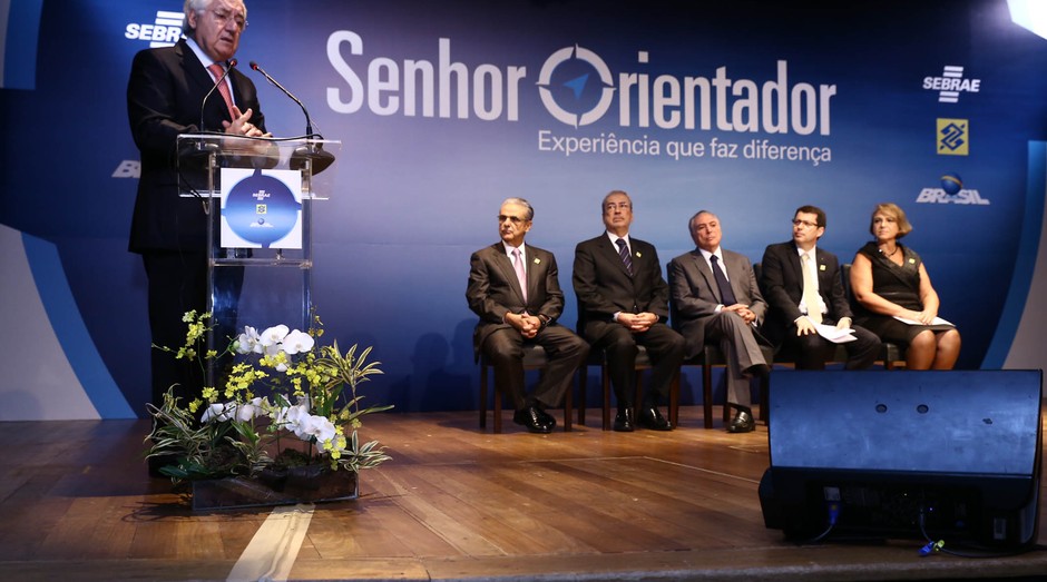 Guilherme Afif Domingos, presidente do Sebrae, durante cerimônia de abertura do Senhor Orientador (Foto: Divulgação)