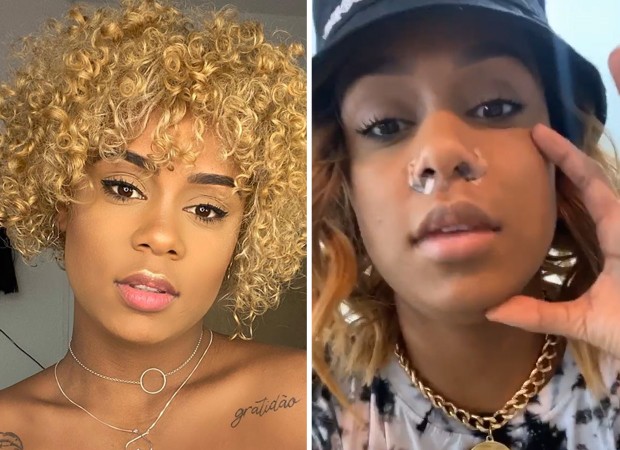 Antes e depois de cirurgia de MC Rebecca no nariz (Foto: Reprodução/Instagram)