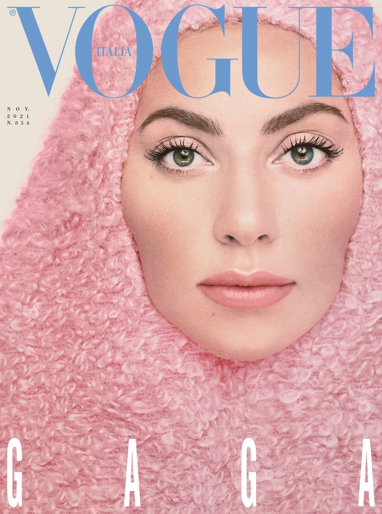 Lady Gaga na capa da Vogue Itália (Foto: Reprodução/STEVEN MEISEL)