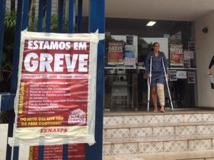 Apesar da greve, Maria Cleide foi atendida porque tinha agendado a perícia em agência de Goiânia, Goiás (Foto: Táliton Andrade/ G1)