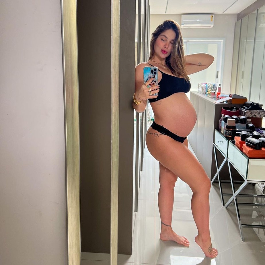 Virginia Fonseca mostra barriguinha de 37 semanas